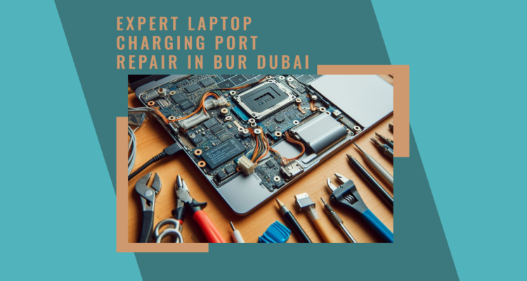 A technician repairing a laptop charging port | Milaaj Mobile Repair in Bur Dubai