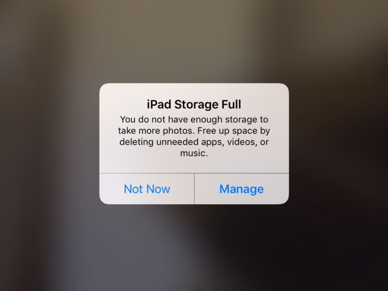 iPad Storage Full
