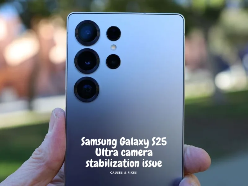 Samsung Galaxy S25 Ultra camera stabilization issues in dubai