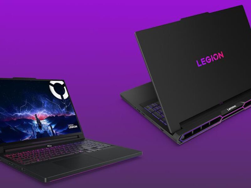 Lenovo Legion Pro 7i Gen 10 gaming laptop with RGB keyboard glowing
