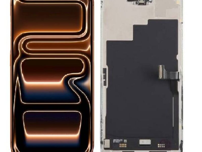 Technician performing iPhone 17 Pro Max display replacement in Ajman at Milaaj Mobile and Laptop Repair Dubai