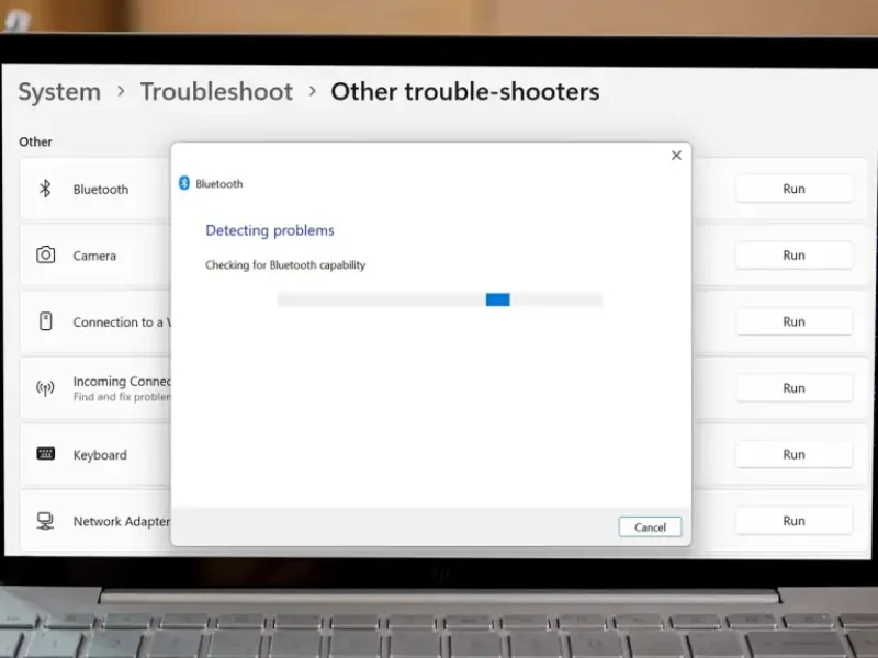 Laptop Bluetooth not pairing troubleshooting and hardware diagnosis.