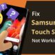Technician diagnosing Samsung touch not responding issue at Milaaj.