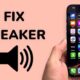 Technician fixing iPhone 15 speaker not working issue at a repair shop in Dubai.