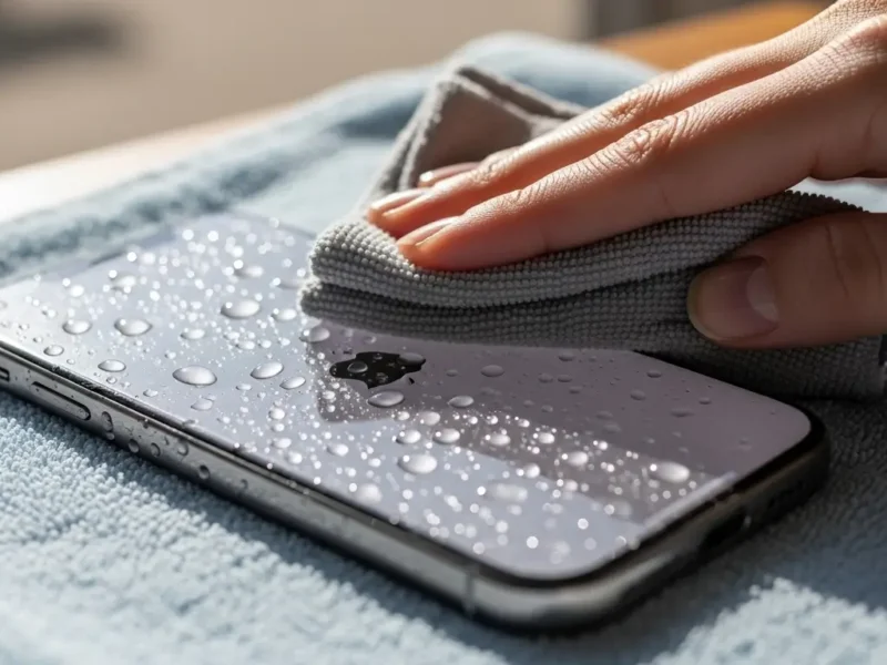 iPhone 15 touchscreen unresponsive after liquid spill