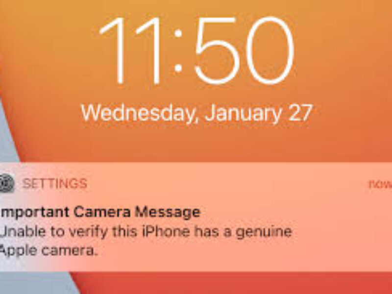 iPhone unable to verify genuine camera repair and troubleshooting guide.