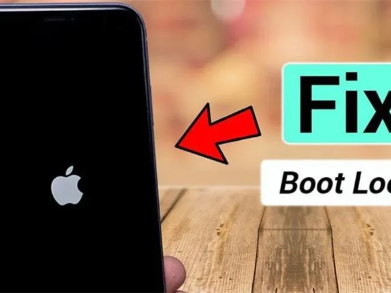 iPhone stuck in boot loop after iOS update screen issue.