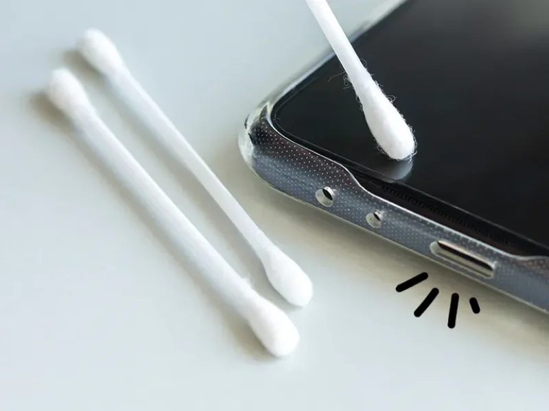 android charging port cleaning safely