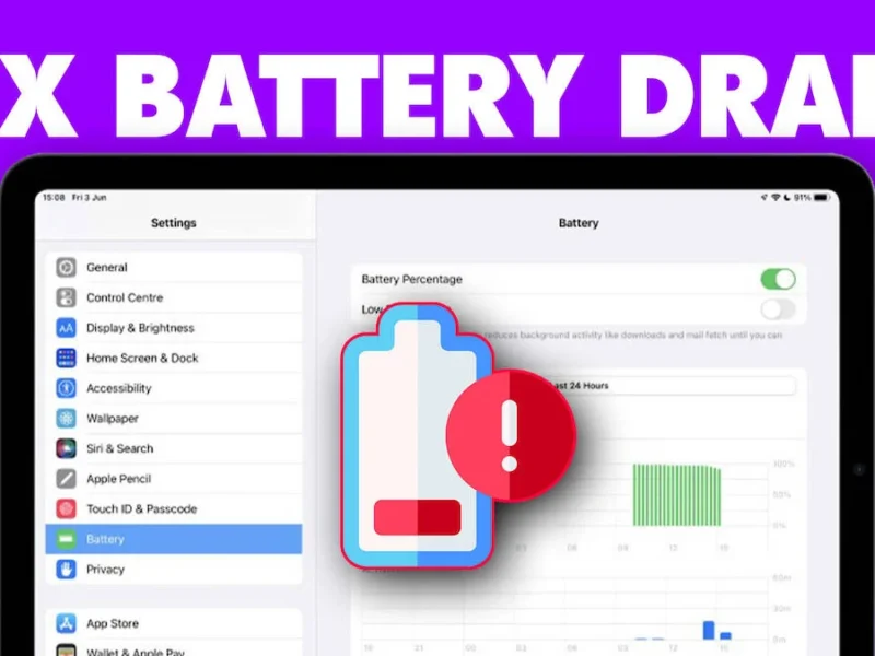 iPad battery draining while charging issue
