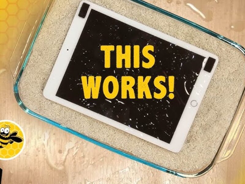 iPad water damage under screen.