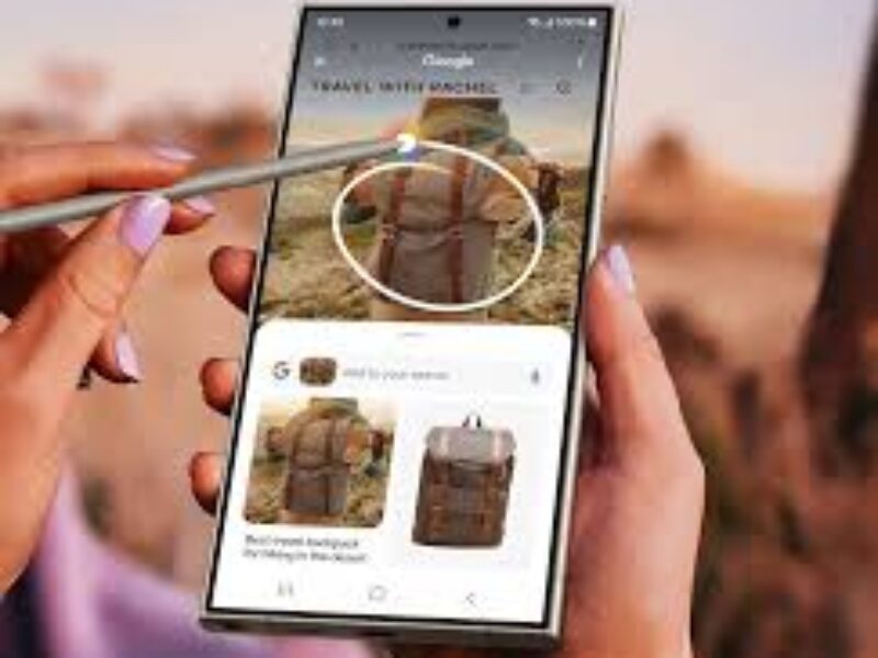 Localized privacy display on Samsung Galaxy S26 Ultra masking sensitive data in a public Dubai cafe.