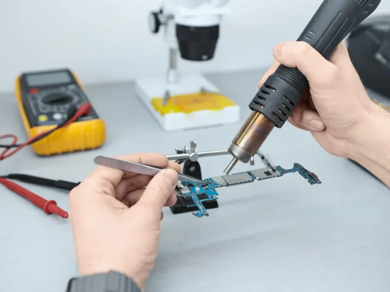 Laptop hinge replacement Dubai, fix wobbly laptop screen, HP hinge repair Dubai.