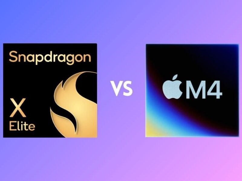 Comparison of Snapdragon X Elite Oryon cores and Apple M4 efficiency cores for power management.