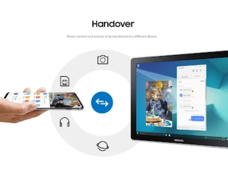 How to enable Continue apps on other devices in Samsung Galaxy settings.