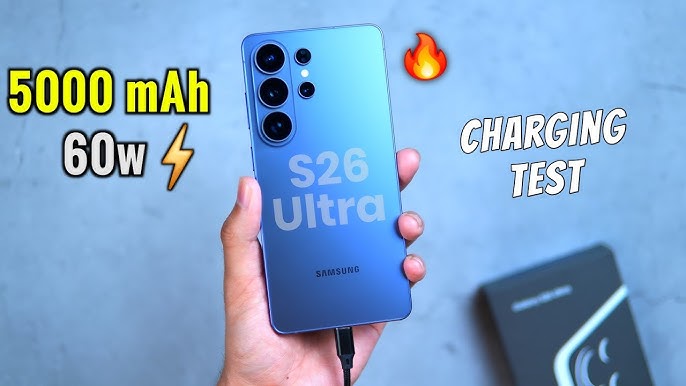 Samsung Galaxy S26 Ultra 60W Charging Test: 0 to 75% in 30 Minutes?